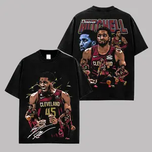 Donovan Mitchell Vintage Graphic Tee Premium Cotton Basketball Shirt, Spida Superstar Player T-Shirt, Cavs Nation Fanclub Streetwear Unisex Tee, Retro NBA Style Tee, Gift For Basketball Fans