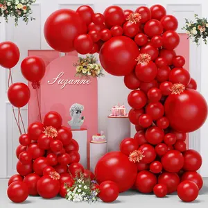 Red Balloons Arch Kit,130pcs Red Balloons Garland,Different Sizes Latex Balloons for Birthday Party Graduation  Shower Wedding Balloon Decoration