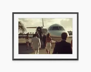 Old Money Poster, Photography Posters, Jet at Airport, Fine Art Poster, Old Money Poster, Wall Art Posters, Museum Quality Photography Poster