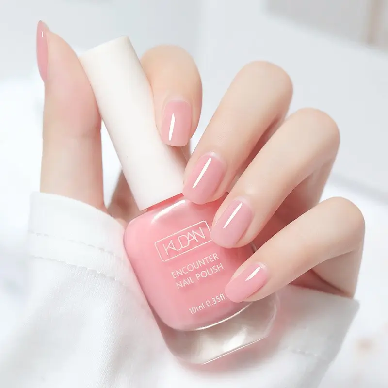 Pink Nail Polish 1PCS(0.35fl.oz) - Water-based Nail Polish. No LED Lamp Needed, Quick-drying, Long-lasting, Peelable Nail Polish, Suitable for At-home DIY Nail Art, Nail Care. An Ideal Gift for Spring And events. Manicure
