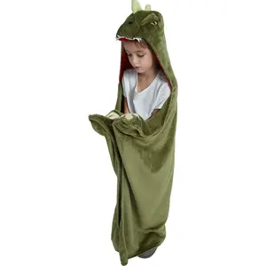 Wearable Blanket Hoodie for Kids, Animal Hooded Blanket, Gift for Kids