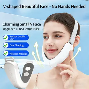 Face Slimming Device, EMS Microcurrent Massager, Chin Reduction, adjustable design, fits all head sizes, Attain a sculpted v-shape, USB Rechargeable Skin Firming Facial Tool, Face Lifting Strap