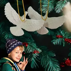Christmas Tree Pigeon Decorations, Authentic Replica Set of Two, Perfect Gift for Day, Birthday Present