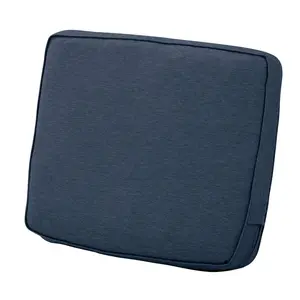 Classic Accessories 21"x20" Montlake Water Resistant Patio Lounge Back Cushion - Heather Indigo Blue