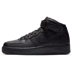 Nike Air Force 1 07 Leather Velcro Breathable Mid-Top Sneakers Unisex Black Verifiable, with credentials and supporting global authentication