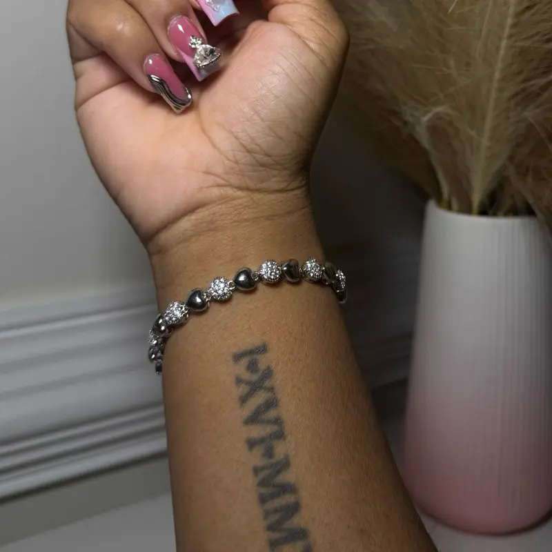 Silver Hearts Bracelet