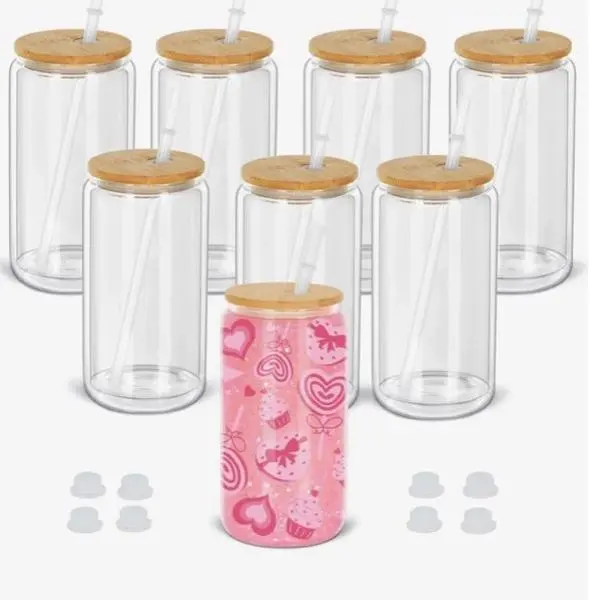 16 ounce glass snow globe tumbler