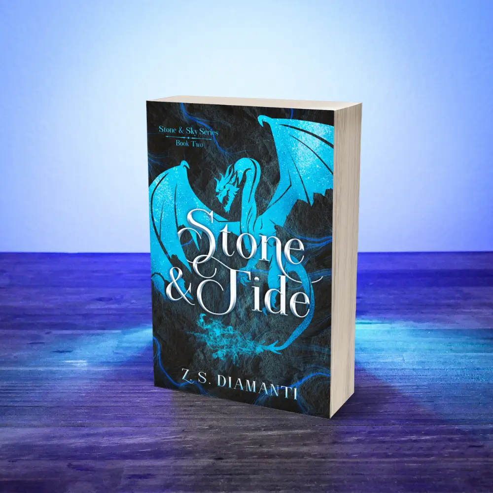 Stone & Tide (Signed Paperback) - Epic Fantasy by Z.S. Diamanti - Book 2 in Stone & Sky Series indie adventure books dragon