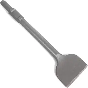 4" Wide 16" Long Tile & Thinset Scaling Removal Chisel for Demolition Jack Hammers, Alloy Steel Construction 4" x 16" Size