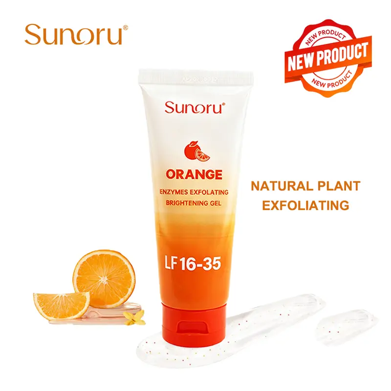 Sunoru Orange Exfoliating Gel 2026 | Natural Orange Peeling Gel | 100g Deep Cleansing Moisturizing Face & Body Scrub | Facial Exfoliator | New 2026 Formula