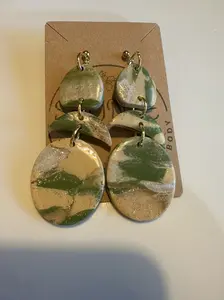 Handmade Polymer Clay Earrings Mystery Box with 5 Unique Designs