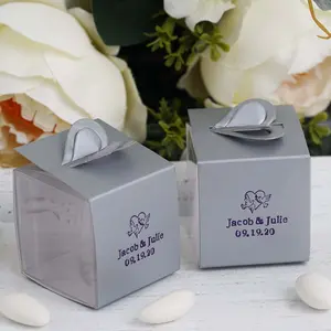 100 Pack Personalized Wedding Favor Party Gift Box Wraps 2"x2"x2"