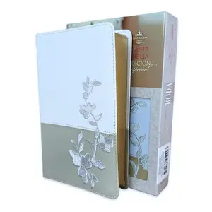 Biblia Recuerdo de Boda RV1960 imit. piel blanco lino -