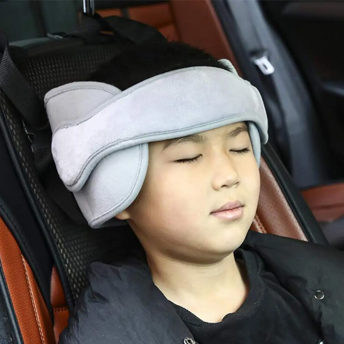 Baby Car Seat Head Support Adjustable Toddler Car Seat Head Support Band Soft Comfortable Child Neck Relief Safe Sleep Pillow Car Seat Attachment