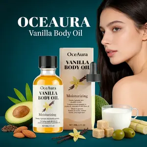 OCEAURA Vanilla Body Oil - Nourishing Hydrating Moisturizing Non-Greasy Vanilla Scent Body Oil