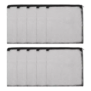 PETAXCELL Aquarium Filter Media Bags, Fish Tank Fine Mesh Bag with Zipper Reusable Versatile 12 x 10.2Inch, (Black, 10pcs)/ Intend for Fish Tank/Aquarium/Pond/Activated Carbon/Ceramic Rings