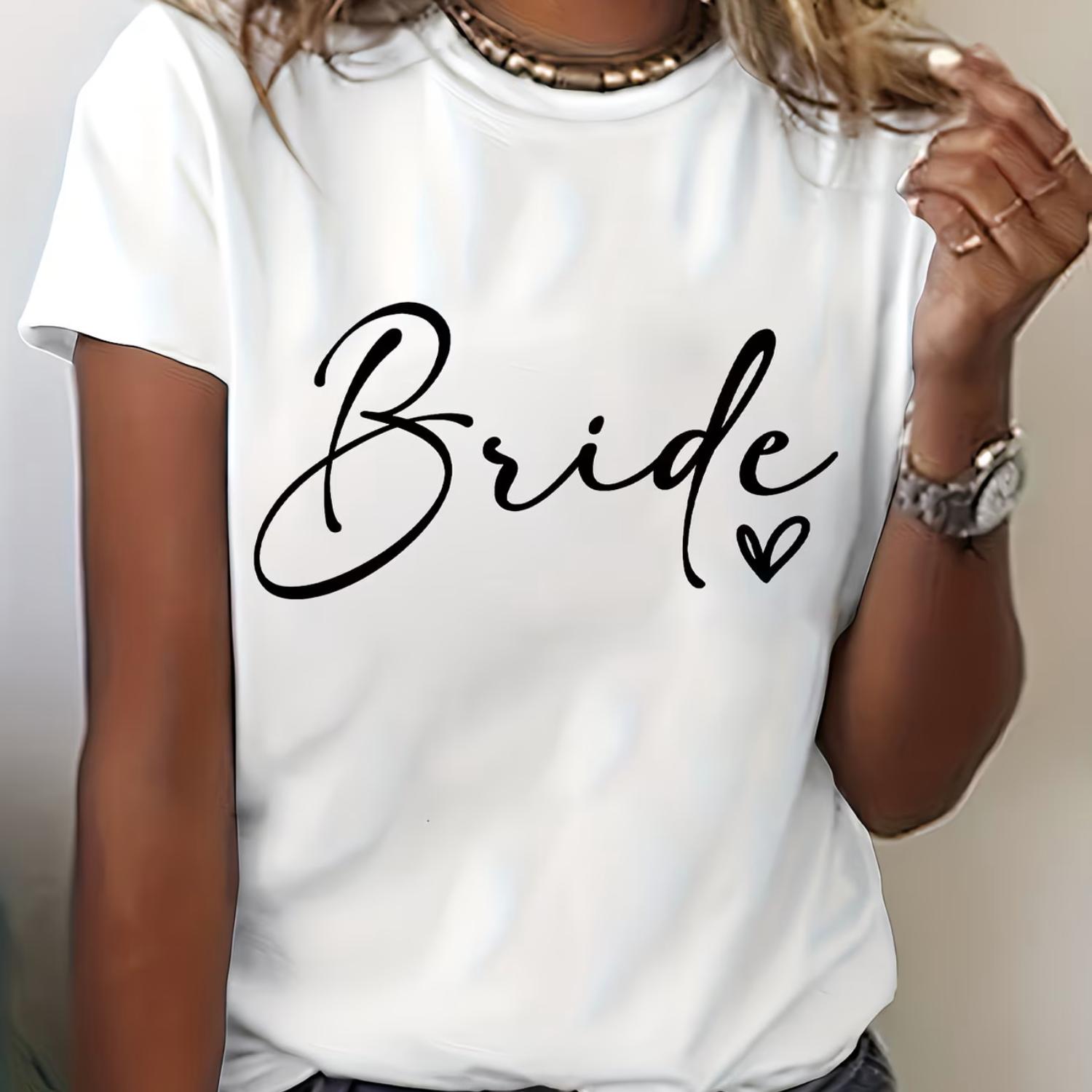 Bride Squad Bridesmaid T-Shirt - Wedding Party Crewneck Short Sleeve Top, Casual Fit Spring Summer Bridal Apparel, Fun Bridesmaids & Groomsmen Outfits