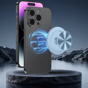 Lightweight Magnetic Expanding Phone Holder, Detachable Mobile Phone Grip, Aluminium Alloy Durable Universal Collapsible Mobile Cellphone Accessories for iPhone 15/14/13/12, Magnetic Smartphone Holder, Magnets Phone Holder