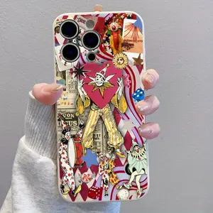 Collage Pattern of Trendy Circus Clowns, Shockproof And Durable Silicone Case for Iphone Models 16, 15, 14 Pro Max, 13, 12, 11, XR, XS Plus, Perfect As a Gift for Both Men And Women, As Well As Girls And Boys.