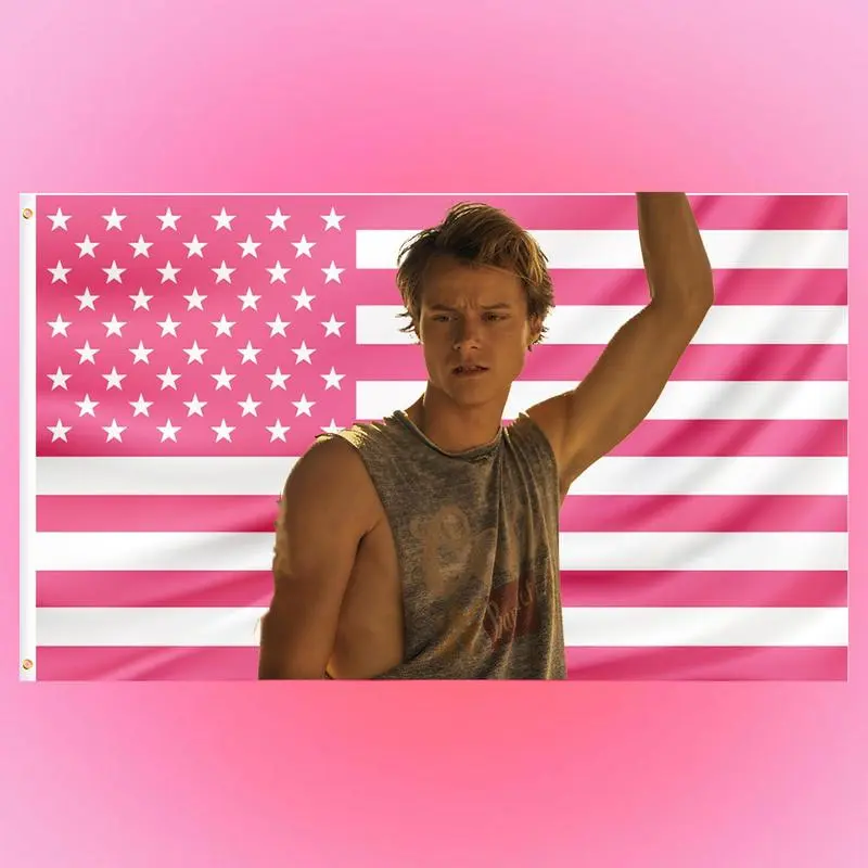 JJ Maybank Pink American Flag Tapestry Style 2, Funny American Flag, Custom Pink Flag, Pink Tapestry, College Dorm Flag, Wall Tapestry, Custom Flag