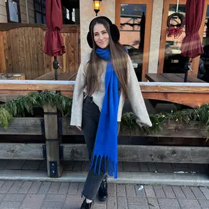 Solid Color Tassel Decor Fluffy Soft Scarf, Elegant Thickened Shawl for Women & Men, Fashion Accessories for Fall & Winter