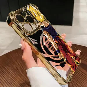 Goku Anime Phone Case for iPhone 16/15/14/13/12/11 Pro Max/x/XR/xsmax/8/7 Plus, Anti-Drop Shockproof Transparent Soft Back Cover