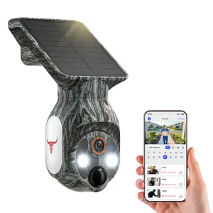 Wireless Solar Security Camera for Outdoor, 1080P Battery-Powered WiFi Surveillance, Human Detection, Color Night Vision, 2.4G WiFi, Live View & Cloud Storage