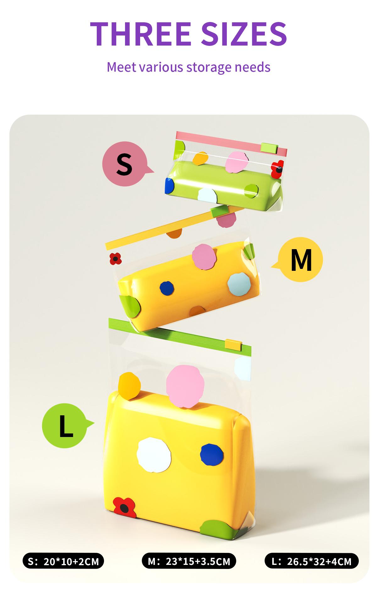 Sealed bag, food preservation bag, household self sealing bag, plastic sealing, thickened refrigerator storage, refrigeration special packaging with sealing tape