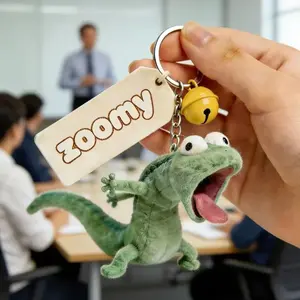 A super cute mint green lizard plush toy, soft and three-dimensional, as a birthday gift for my best friend's little one