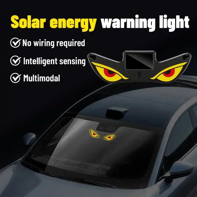 GJANSH Car Rear Window Dynamic LED Display – Vampire Devil Eye Emoji Panel, Auto Decorative Light,summervibes