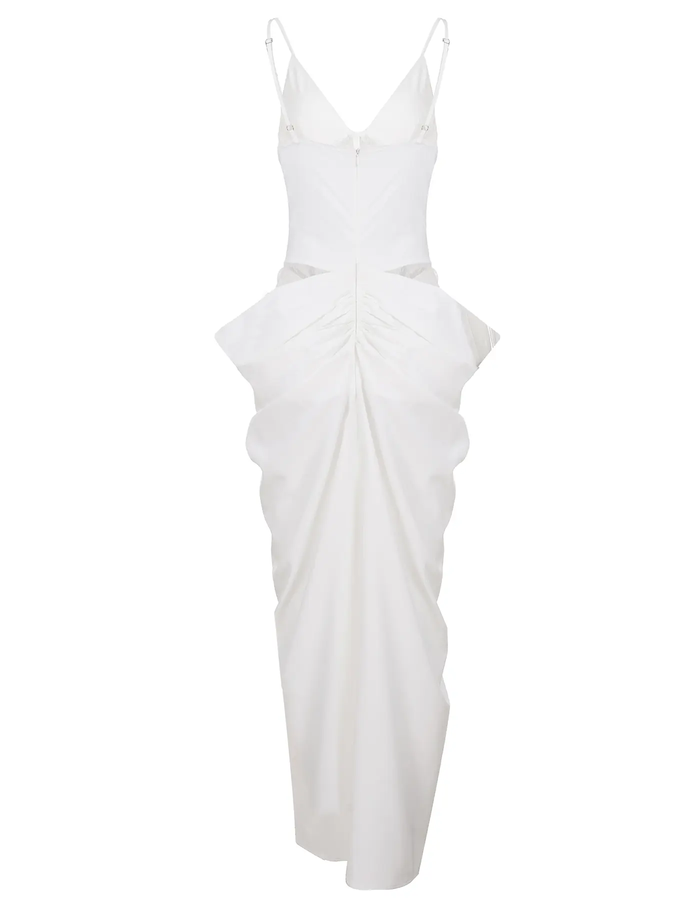 Women's Sexy White Lace Patchwork Mesh See Through Party Long Dress, V Neck  Slim Fit Cowl Drape Waist Sheer Design Bodycon Sleeveless Maxi Dress -  TikTok Shop
