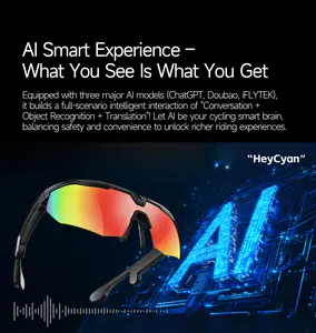 Smart AI Sports  800W Camera Glasses for POV Recording, Wireless Audio Music Playback & AI Voice Assistant, Anti-Shake WiFi Video  Large Color Lens Ski Goggles Full Coverage Anti-Fog Rimless Anti-Fatigue Reading Glasses flight red night vision mirrored