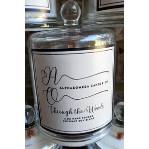 Through The Woods 6 oz Coconut Soy Blend Hand-Crafted Wood Wick Cloche Candle