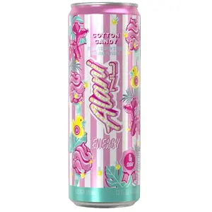 Alani Nu Cotton Candy Energy Drink 12 fl oz Cans 2 Pack 200mg Caffeine Zero Sugar Low Calorie B Vitamins for Daily Support
