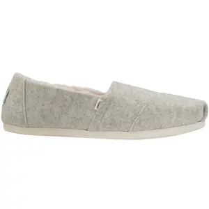 TOMS Womens Alpargata Fleece Slip On Flats Casual - Beige