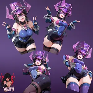 Galacta Rivals Waifu Decal Sticker 4 Pack - Unique Designs for Your Waifu Experience