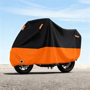 Oxford Motorcycle Cover, Waterproof Anti-Theft Design with Lock Hole, Multi Size, All Weather Protection, Durable Outdoor Storage
