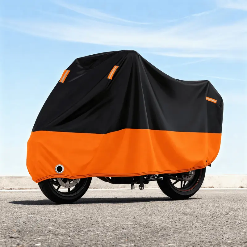 Oxford Motorcycle Cover, Waterproof Anti-Theft Design with Lock Hole, Multi Size, All Weather Protection, Durable Outdoor Storage