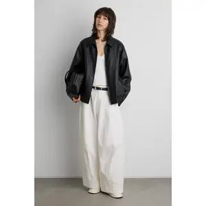 VEGAN LEATHER BOMBER JACKET