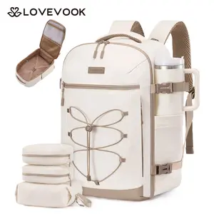 LOVEVOOK TikTokShopBacktoSchool Travel Backpack,40L Carry On Backpack Large Fits 17.3" Laptop,TSA Personal Item Travel Bag with 3 Packing Cubes,Water Resistant Laptop Bag Travel Essentials for Weekender Business Hiking