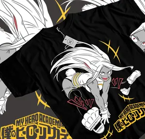Rabbit Hero Mirko T-shirt Rumi Usagiyama Miruko Bnha Mha My Hero Academia All Size color, Waifu Manga Graphic Tee, Japanese Aesthetic Unisex Streetwear Crewneck Short Sleeve Shirt for Men & Women