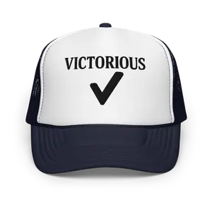 Foam Trucker Hat - High-Quality Polyester & Foam, Adjustable Snap, Breathable Mesh Back, Structured 5-Panel Cap, One Size Fits Most, Matching Color Braid