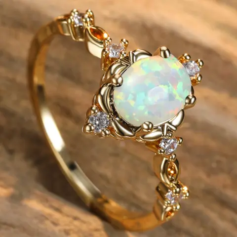 Women's Elegant Artificial Gemstone & Rhinestone Decor Promise Ring,  Trendy Exquisite, Chic Gorgeous Jewelry As Gift for Girlfriend, Unique Rings, Beautiful Rings, Elegant Fashion Rings