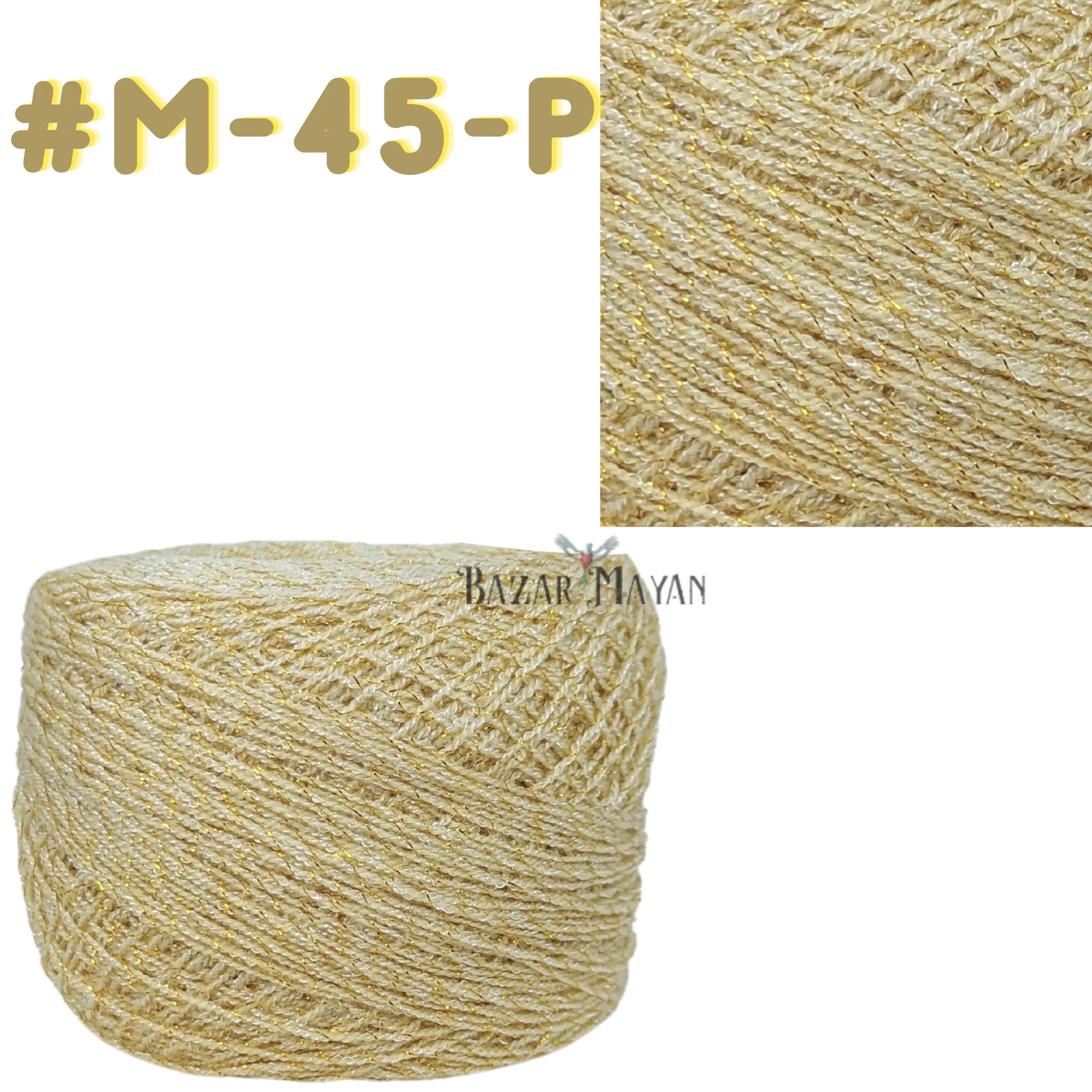 Natural 100g Crystal Glitter Crochet Mexican Yarn Hilo Estambre Cristal Brillo #M-45-P