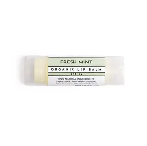 Just Ingredients Fresh Mint SPF 14 Lip Balm |  Moisturizing | Nourishing | Beeswax | Jojoba Oil | Soothing Moisturizer | Hydrate