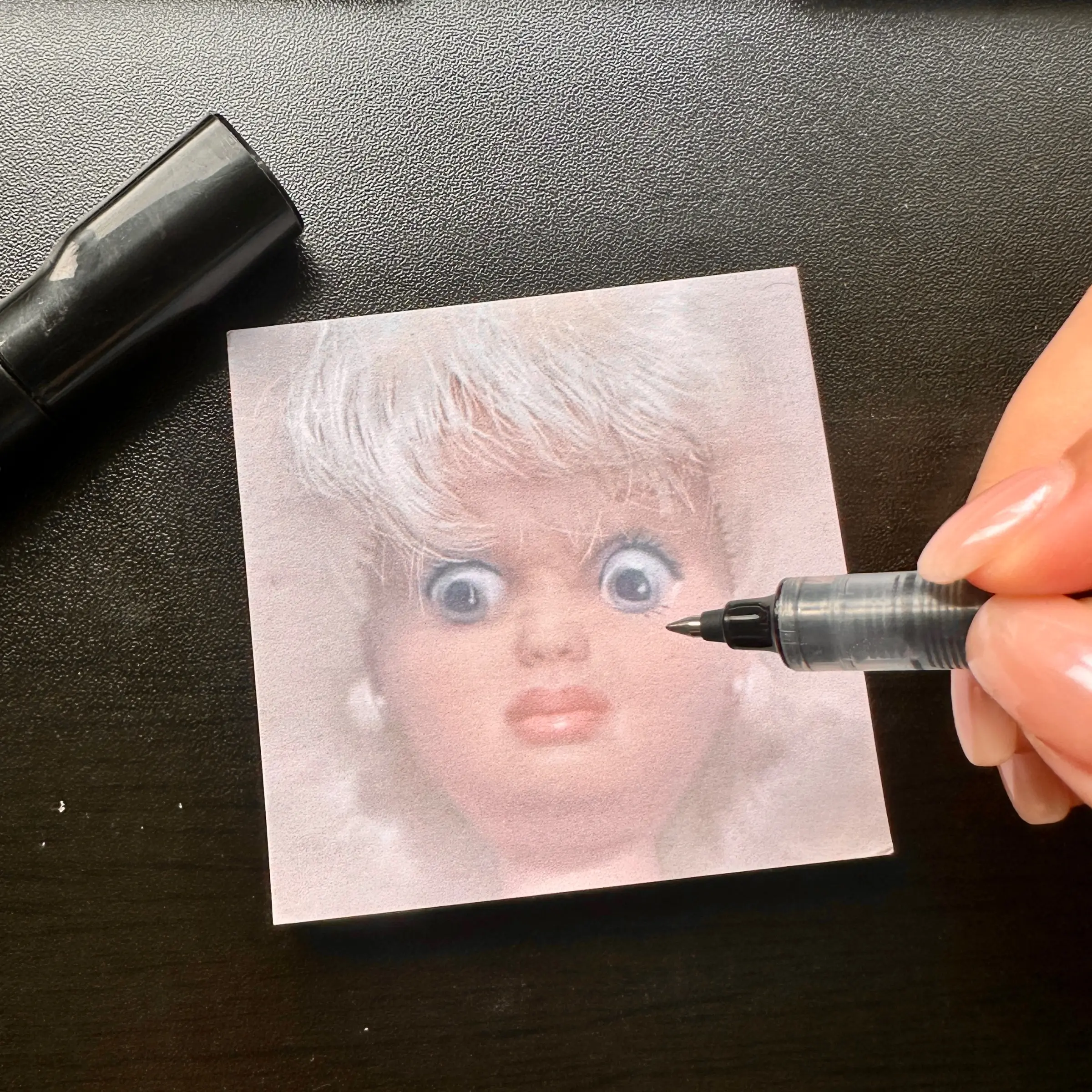 50 Sheets Funny Disgusting Face Doll Memo Pad with Sarcastic Sticky Notes - Squared Suitable for Coworker Gifts, Office Humor Desk Decor, Disgusting Face Messages for Workplace & Mood Aesthetic Stationery