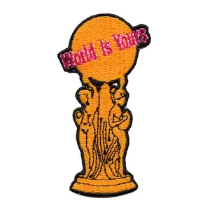The World Is Yours Statue Patch Classic Iconic Nostalgic Embroidered Iron On
