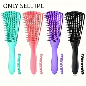Nine Claw Comb, 1 Count Multifunctional Hair Styling Comb, Hair Massage Comb, Curly Hair Detangling & Styling Tool for Women & Girls, Curling Brush, Detangling Hairbrush, Curl Defining Brush