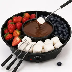 ONESHOW HOME Chocolate Fondue Maker Set,Melt Chocolate, Candy & Cheese,Family Dessert Station for Parties, Date Nights & Kids Fun