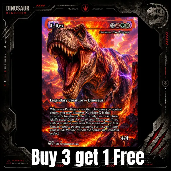 Dinosaur ver 2 MTG Commander Proxy Deck – Premium Anime Card Set + Token